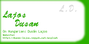 lajos dusan business card
